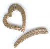1 21mm TierraCast Hammered Antique Copper Heart Toggle 