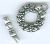 1 27mm TierraCast Antique Silver Wreath Toggle