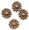 10 6mm TierraCast Antique Copper Twisted Heishi Spacer Beads