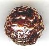 1 8mm TierraCast Round Antique Copper Floral Bead