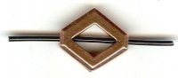 1 13mm TierraCast Antique Copper Diagonal Diamond Bead Frame
