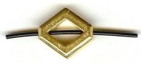 1 13mm TierraCast Gold Diagonal Diamond Bead Frame