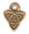 1 10mm TierraCast Antique Copper Celtic Triad Pendant