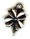1 10mm TierraCast Antique Silver Four Leaf Clover Pendant