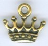 1 10mm TierraCast Antique Gold Kings Crown Pendant