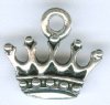 1 10mm TierraCast Antique Silver Kings Crown Pendant