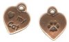 1 12x10mm TierraCast Antique Copper "I Love My Cat" Pendant