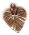 1 18x15mm TierraCast Antique Copper Violet Leaf Pendant