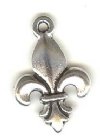 1 19x12mm TierraCast Antique Silver Fleur de Lis Pendant