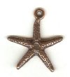 1 20mm TierraCast Antique Copper Starfish Pendant