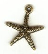 1 20mm TierraCast Antique Gold Starfish Pendant