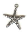 1 20mm TierraCast Antique Silver Starfish Pendant