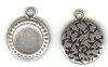 1 20mm TierraCast Antique Silver Round Pendant Frame