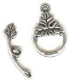 1 18x12mm TierraCast Antique Silver Harvest Leaf Toggle