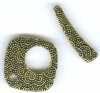 1 19mm TierraCast Antique Gold Square Spiral Toggle
