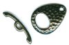 1 22x16mm TierraCast Hammered Black Oxide Ellipse Toggle