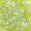 TL0258 5.2 Grams Transparent Chartreuse AB Two Hole Miyuki Tila Beads