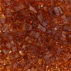 TLHC-0134 5.2 Grams Transparent Dark Amber Half Cut Two Hole Miyuki Tila Beads