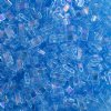 TLHC-0260 5.2 Grams Transparent Aqua AB Half Cut Two Hole Miyuki Tila Beads