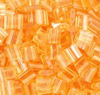 TL0132 5.2 Grams Transparent Light Amber Two Hole Miyuki Tila Beads
