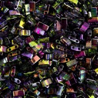 TLHC-4571 5.2 Grams Transparent Magic Wine Half Cut Two Hole Miyuki Tila Beads