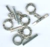 5 Sets 19x14mm Antique Silver Fancy Toggles