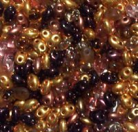 TB-03013 - 10 Grams Madeira Island Mix 2.5x5mm Preciosa Twin Beads