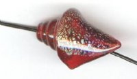 1 25mm Ruby Rainbow Nobilis Unicorne Seashell Bead (21962)