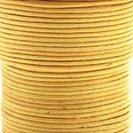 25 Meters of 1mm Lemon Yellow Waxed Cotton Cord