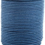 25 Meters of 1mm Royal Blue Waxed Cotton Cord