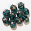 10 17x15mm Transparent Emerald Oval Wedding Cake Beads