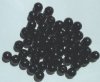 50 10mm Black Round Wood Beads