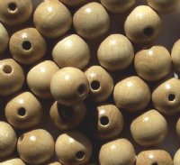 50 10mm Natural Round Wood Beads