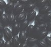50 10.5x7mm Black Ridged Oval Wood Beads 
