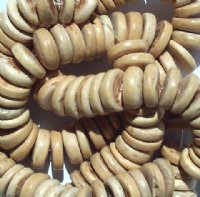 16 inch strand of 4x10mm Natural Coconut Disk Beads