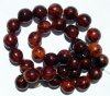 16 inch strand of 11mm Round Golden Brown Buri Beads