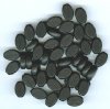 50 12x8mm Flat Oval Black Wood Beads