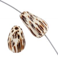 16 inch strand of 15x8mm Bleached Coco Teardrop Beads