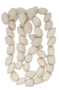 16 inch strand of 8x12mm Bleached Offset Coconut Nugget Beads