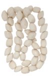 16 inch strand of 8x12mm Bleached Offset Coconut Nugget Beads