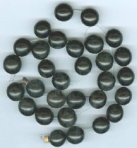 16 inch strand of 11mm Round Dark Brown Buri Beads