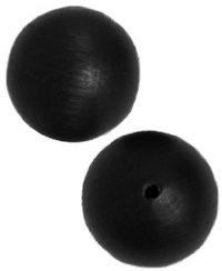 10 20mm Round Black Wood Beads