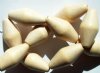 16 inch strand of 25x12mm Bleached Coconut Bicone Beads