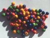 100 5mm Mixed Multi Bright Round Wood Beads 