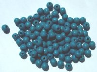 100 6mm Turquoise Round Wood Beads