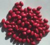 100 9x6mm Red Oval Wood Beads 