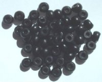 50 9x6.5mm Black Crow Wood Beads