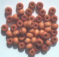 50 9x6.5mm Light Brown Crow Wood Beads
