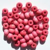 50 9x6.5mm Pink Crow Wood Beads