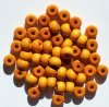 50 9x6.5mm Yellow Crow Wood Beads